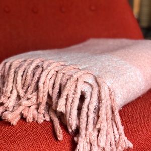 West Elm Dusty Pink Throw / Blanket (Like New)